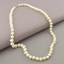 картинка Бусы 'SUNSTONES' Жемчуг Серебро(925) 55 см от магазина Wolves