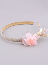 картинка Обруч из ткани, розовый, с жемчугом 'Flora Secret' от магазина Wolves