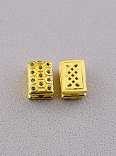 картинка Вставка Фианит 9х7 (позолота 18к) от магазина Wolves