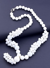 картинка Бусы Кахолонг Чешский хрусталь 50 см от магазина Wolves