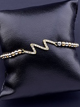 картинка Браслет 'XUPING' Фианит 17 см (позолота/родий) от магазина Wolves