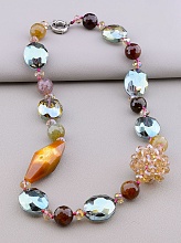 картинка Бусы Агат Чешский хрусталь 53 см от магазина Wolves