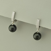 картинка Серьги 'SUNSTONES' Каирская ночь  (родий) от магазина Wolves