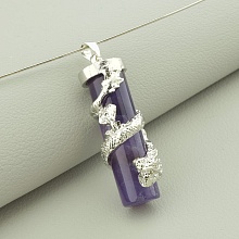 картинка Кулон Аметист 38x13мм от магазина Wolves