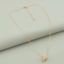 картинка Подвеска 'Saiya' Фианит 41 см (позолота 18к (розовая)) от магазина Wolves