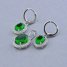 картинка Серьги+Кулон 'XUPING' Фианит  (родий) от магазина Wolves