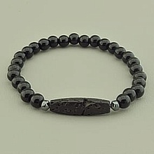 картинка Браслет 'SUNSTONES' Агат Лава Гематит 18 см от магазина Wolves