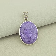 картинка Кулон Чароит 28х19мм (Серебро(925)) от магазина Wolves