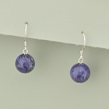 картинка Серьги 'SUNSTONES' Чароит Серебро(925) от магазина Wolves