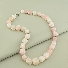 картинка Бусы 'SUNSTONES' Розовый кварц 56 см от магазина Wolves