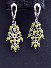 картинка Серьги 'FJ' Фианит (родий) от магазина Wolves