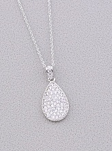 картинка Подвеска 'Saiya' Фианит 41 см (родий) от магазина Wolves