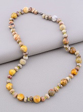 картинка Бусы 'SUNSTONES' Яшма Чешский хрусталь 48 см от магазина Wolves