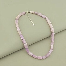 картинка Бусы 'SUNSTONES' Кунцит Серебро(925) 41 см от магазина Wolves