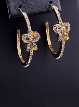 картинка Серьги 'Juleeze' Фианит (позолота 18к) от магазина Wolves