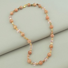 картинка Бусы 'SUNSTONES' Солнечный камень Чешский хрусталь 50 см от магазина Wolves