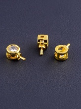 картинка Бейл Фианит 5х5 (позолота (лимонная)) от магазина Wolves