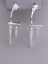 картинка Серьги 'XUPING' Фианит (родий) от магазина Wolves