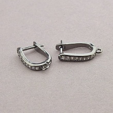 картинка Швензы с фионитом, хромированные, пара, с английским замком 15х3 см от магазина Wolves