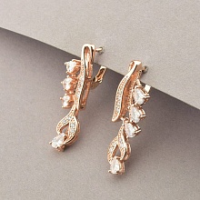 картинка Серьги 'Pataya' Фианит (позолота 18к (розовая)) от магазина Wolves