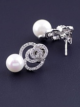 картинка Серьги 'XUPING' Майорка  (родий) от магазина Wolves