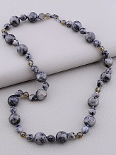 картинка Бусы 'SUNSTONES' Лабрадор Раухтопаз 50 см от магазина Wolves