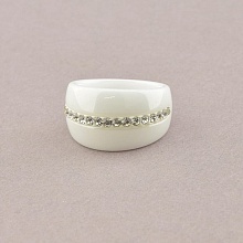 картинка Кольцо Керамика Фианит (родий) от магазина Wolves