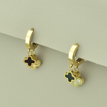 картинка Серьги 'Stainless Steel' Эмаль (позолота 18к (лимонная)) от магазина Wolves