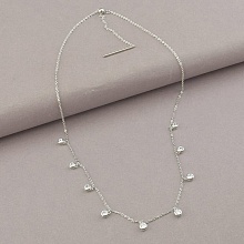 картинка Подвеска 'Saiya' Фианит 45 см (родий) от магазина Wolves