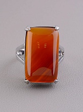 картинка Кольцо Сердолик 'Pataya' от магазина Wolves