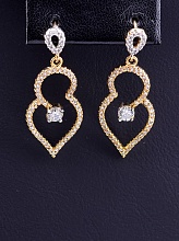 картинка Серьги 'XUPING' Фианит  (позолота-родий) от магазина Wolves