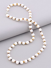 картинка Бусы 'SUNSTONES' Жемчуг Тигровый глаз 45 см от магазина Wolves