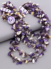 картинка Бусы Аметист Перламутр 54 см от магазина Wolves