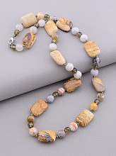 картинка Бусы 'SUNSTONES' Яшма Раухтопаз 51 см от магазина Wolves