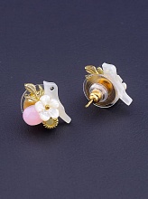 картинка Серьги 'Hand Made' Перламутр Бижутерный сплав4 8 г от магазина Wolves