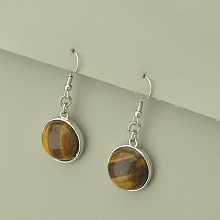 картинка Серьги Тигровый глаз 43х18 от магазина Wolves