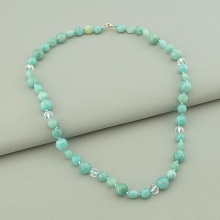 картинка Бусы 'SUNSTONES' Амазонит Серебро(925) 49 см от магазина Wolves