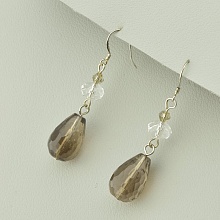 картинка Серьги Раухтопаз Чешский хрусталь от магазина Wolves