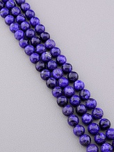 картинка Чароит фиолетовый, бусины, нить 39 см от магазина Wolves
