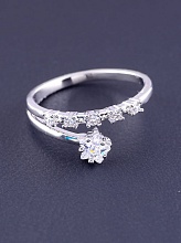 картинка Кольцо Фианит 'XUPING' (родий) от магазина Wolves