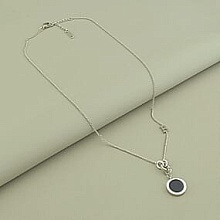 картинка Подвеска 'Stainless Steel' Эмаль 42 см (родий) от магазина Wolves