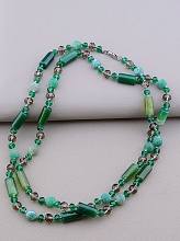 картинка Бусы 'SUNSTONES' Агат Чешский хрусталь 90 см от магазина Wolves