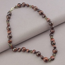 картинка Бусы 'SUNSTONES' Бычий глаз Чешский хрусталь 50 см от магазина Wolves