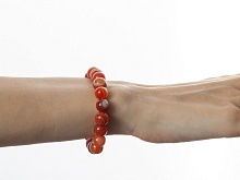 картинка Элитный Браслет Агат (оранжевый) на резинке от магазина Wolves