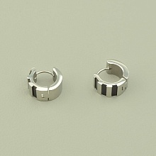 картинка Серьги 'Stainless Steel' Эмаль (родий) от магазина Wolves