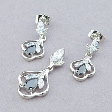 картинка Серьги+Кулон 'XUPING' Фианит  (родий) от магазина Wolves