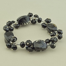 картинка Браслет Муранское стекло Чешский хрусталь 19 см от магазина Wolves