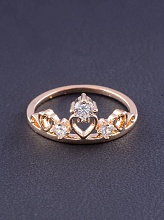 картинка Кольцо 'Big Dipper' Фианит (позолота 18к) от магазина Wolves