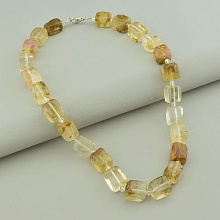 картинка Бусы 'SUNSTONES' Халцедон Чешский хрусталь 48 см от магазина Wolves