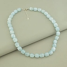 картинка Бусы 'SUNSTONES' Аквамарин Серебро(925) 46 см от магазина Wolves